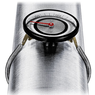 Tel-Tru Pipe Surface Thermometer, Spring Held